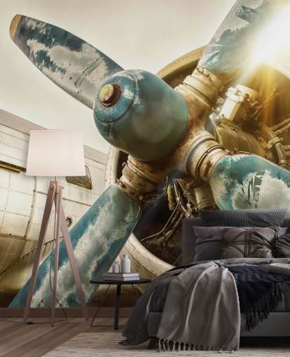 Altes Flugzeug Propeller Tapete Altes Flugzeug Propeller Tapete