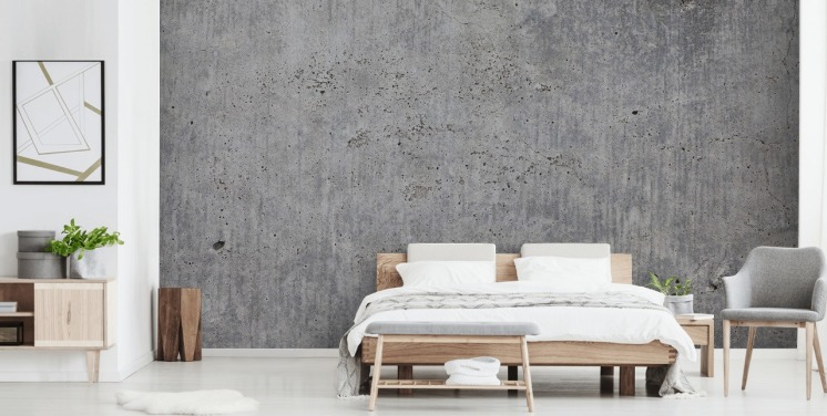 papier peint mural en béton personnalisé gris appelé Coured Concrete pour les maisons et les bureaux 