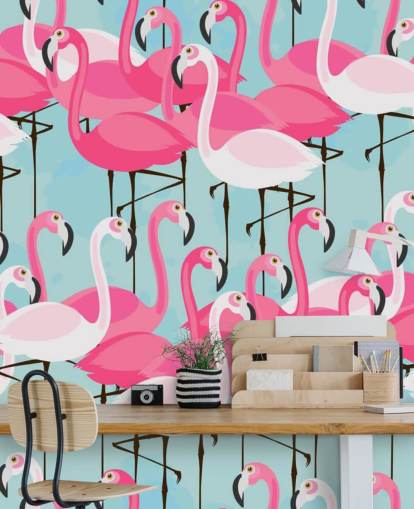 Rosa og hvit Flamingo Bakgrunn Rosa og hvit Flamingo Bakgrunn