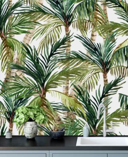 Painted Palm Trees Wallpaper Painted Palm Trees Wallpaper