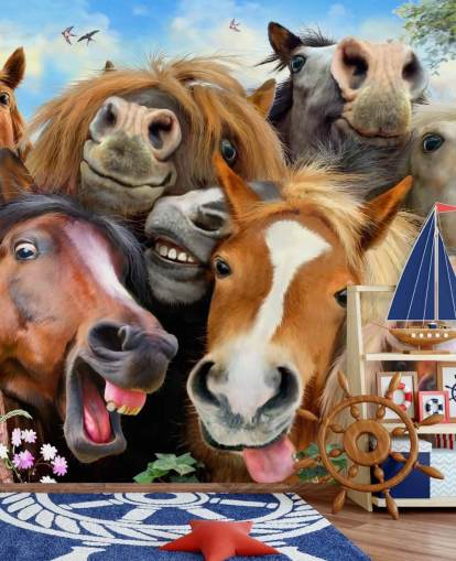 funny horses doing a selfie wallpaper funny horses doing a selfie wallpaper