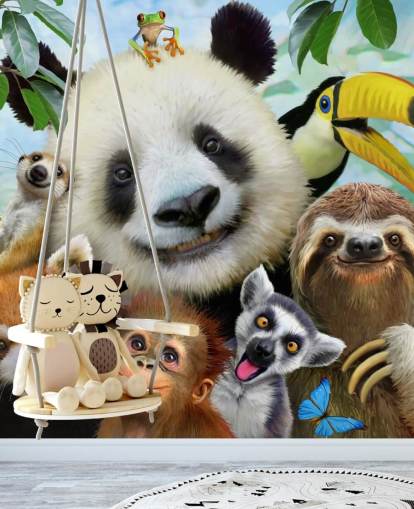 Zoo Animal Selfie Baggrund Zoo Animal Selfie Baggrund