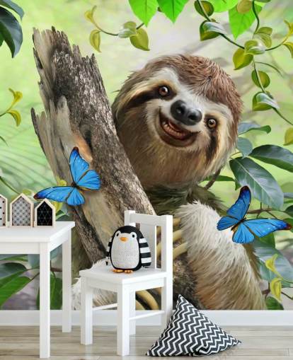 fondo de pantalla sonriente perezoso en la selva fondo de pantalla sonriente perezoso en la selva