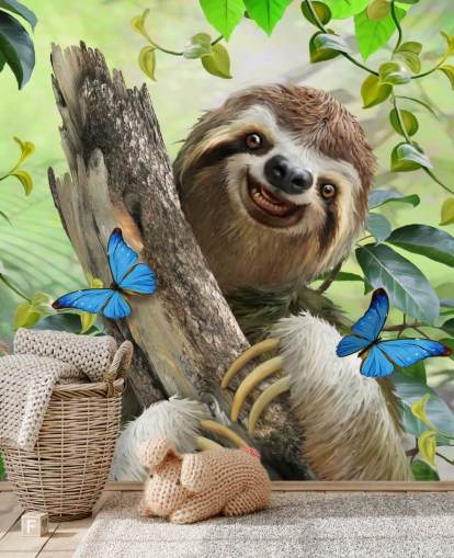 fondo de pantalla sonriente perezoso en la selva fondo de pantalla sonriente perezoso en la selva