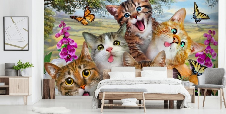 Sød og sjov Cat Selfie Baggrund