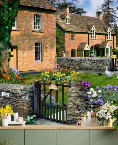 Tulip Cottage Village Wallpaper Tulip Cottage Village Wallpaper
