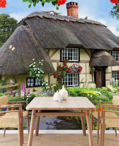 cottage by the river wallpaper cottage by the river wallpaper