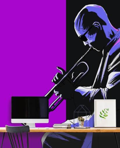 arte astratta viola e nera di carta da parati musicista jazz arte astratta viola e nera di carta da parati musicista jazz