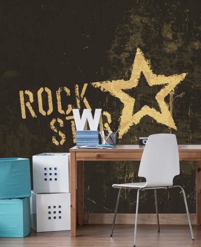 Rock Star muurschildering Rock Star muurschildering