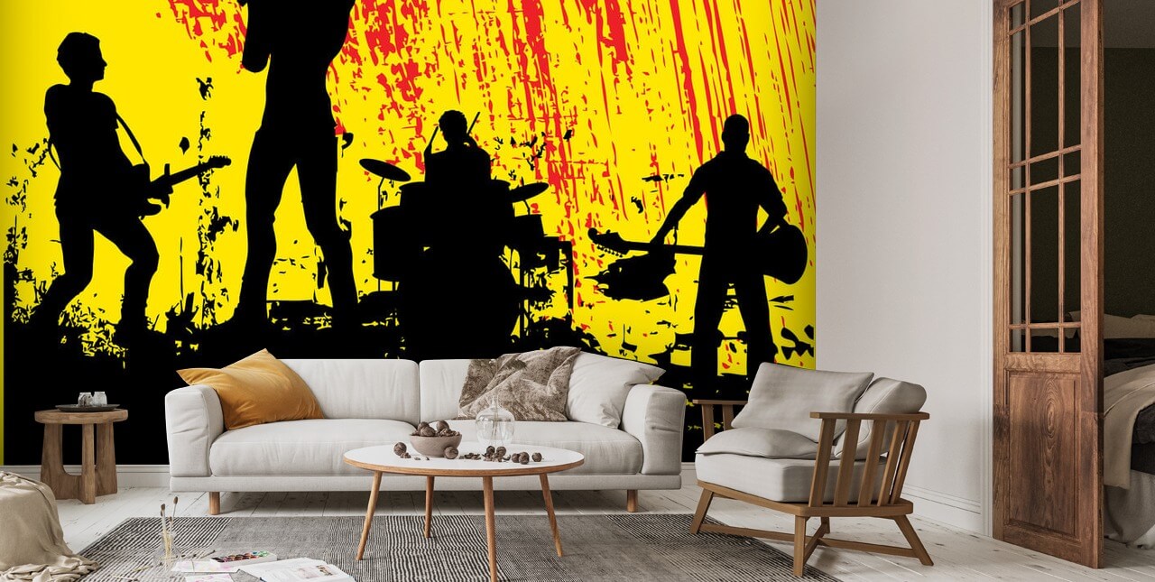 Rock Band Wallpaper Mural Wallsauce UK