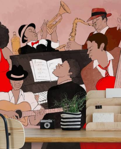 Fondo de pantalla para pintar cantantes de jazz Fondo de pantalla para pintar cantantes de jazz