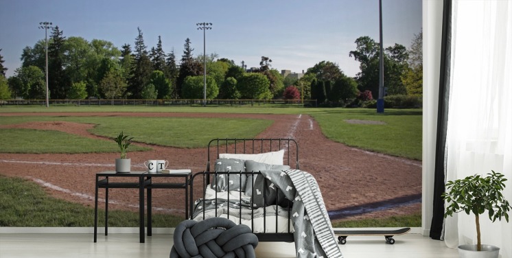 Baseball feltet i skumring veggmaleri