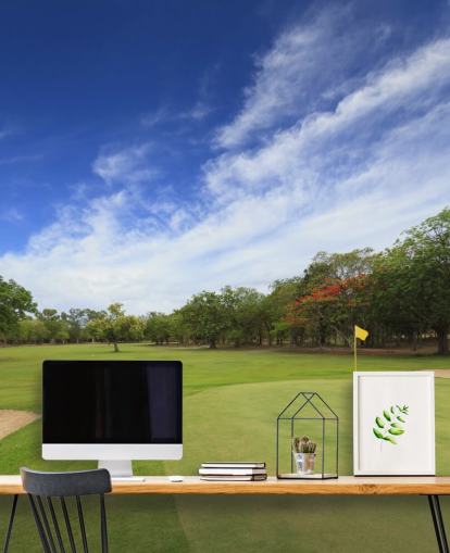 Sunny Golf Pitch Wall Mural Sunny Golf Pitch Wall Mural