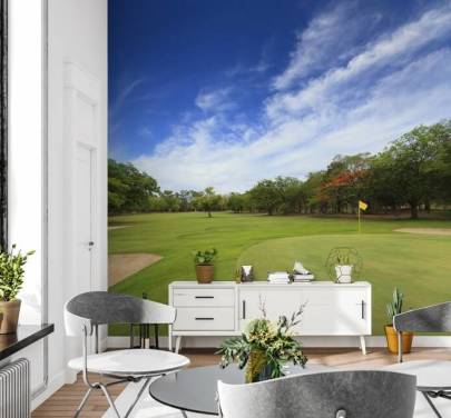 Mural de pared Campo de golf soleado