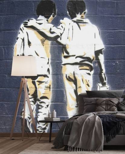 Graffiti behang voor twee jongens Graffiti behang voor twee jongens