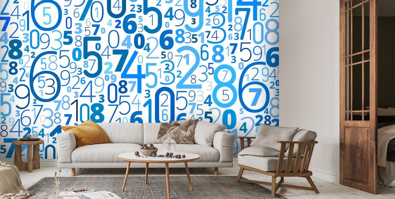 Old Metal Numbers Wall Mural - Murals Your Way