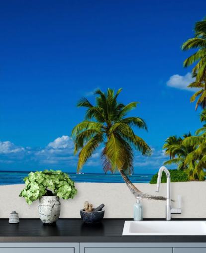 Lone Palm Dominican Republic Beach Wall Mural Lone Palm Dominican Republic Beach Wall Mural