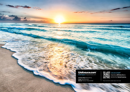 Cancun Beach Sunrise, Mexico Wallpaper | Wallsauce US