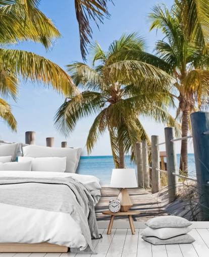 Key West Boardwalk to the Beach Mural Wallpaper Key West Boardwalk to the Beach Mural Wallpaper