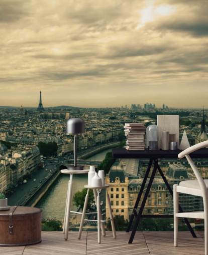 Paris Skyline from Notre Dame Wallpaper Paris Skyline from Notre Dame Wallpaper