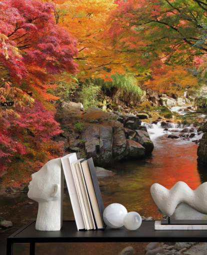 Herbst japanischer Fluss Wallpaper Herbst japanischer Fluss Wallpaper