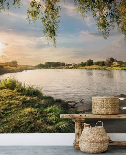 Papel de Parede Rio e Barcos Papel de Parede Rio e Barcos