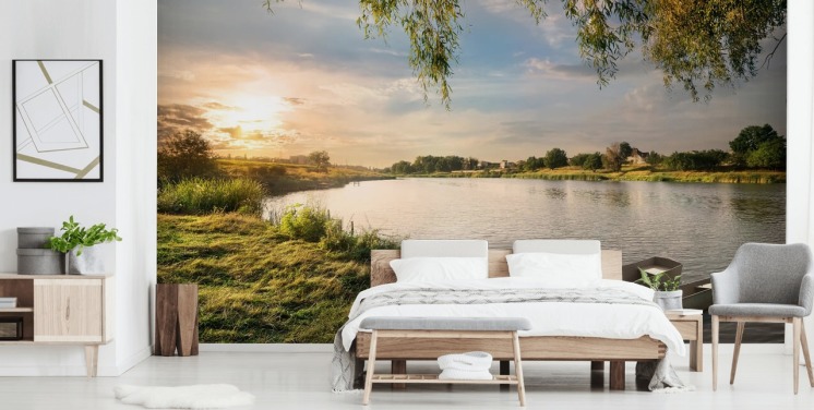 Fluss und Boote Wallpaper