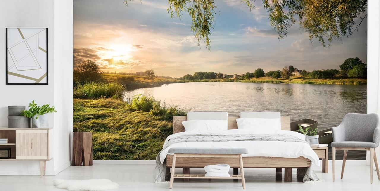 Fluss und Boote Wallpaper Fluss und Boote Wallpaper