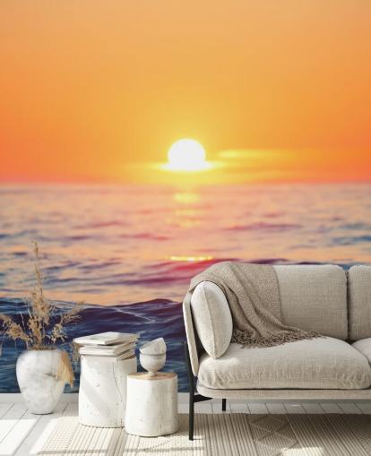 Auringonnousu Ocean Seinämaalaus Auringonnousu Ocean Seinämaalaus