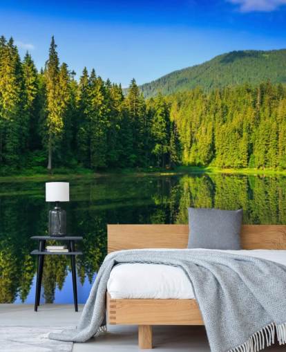 Lake and Forest Wall Mural Lake and Forest Wall Mural