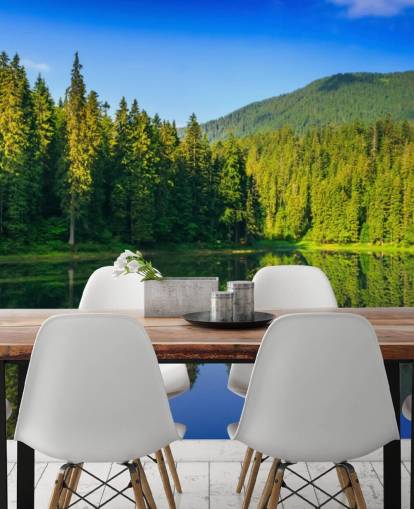 Lake and Forest Wall Mural Lake and Forest Wall Mural