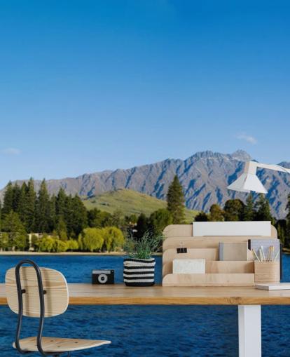 Boat and Lake Mural Boat and Lake Mural