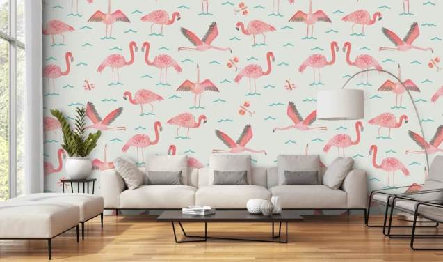 Flamingo Wallpaper & Wall Murals | Wallsauce US