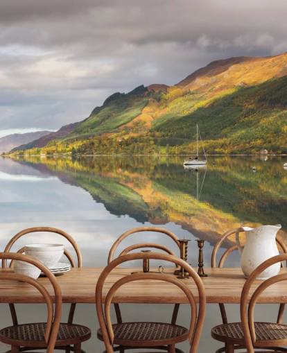 Fond d'écran lac avec des bateaux Fond d'écran lac avec des bateaux