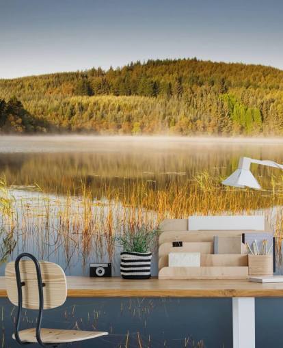 Gresskledde innsjø Veggmaleri Gresskledde innsjø Veggmaleri