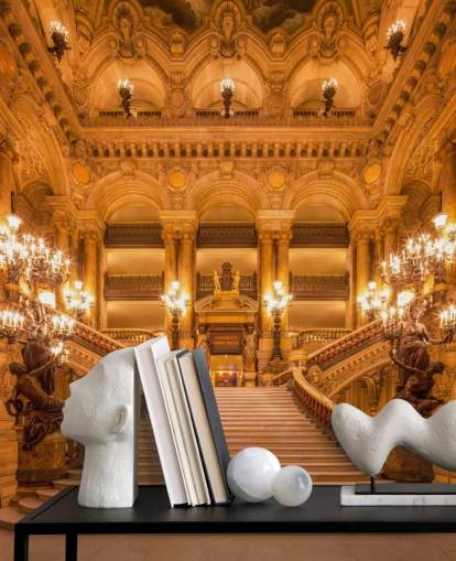 Behang van het operagebouw van Parijs Behang van het operagebouw van Parijs