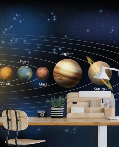 dark solar system wallpaper mural called Sun and Planets of the Solar System at Wallsauce for schools dark solar system wallpaper mural called Sun and Planets of the Solar System at Wallsauce for schools