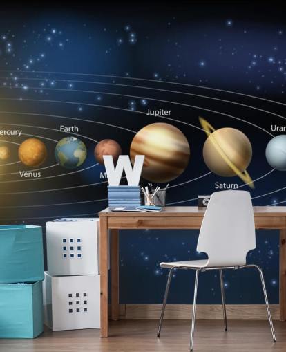 dark solar system wallpaper mural called Sun and Planets of the Solar System at Wallsauce for schools dark solar system wallpaper mural called Sun and Planets of the Solar System at Wallsauce for schools