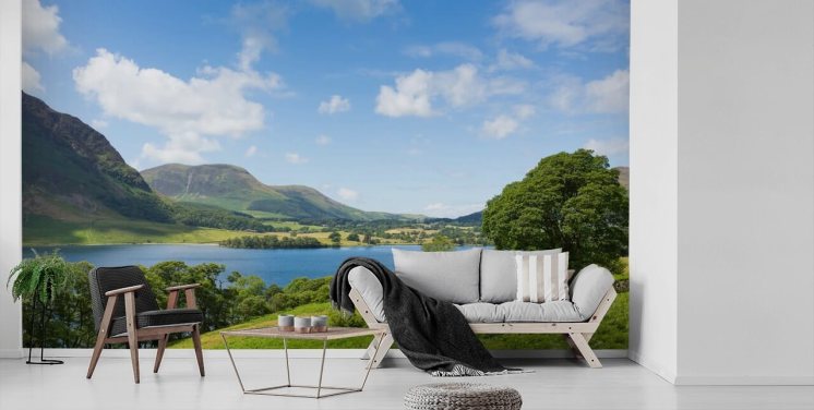 Papier Peint Fresque Lake District avec vue sur le lac et Crummock