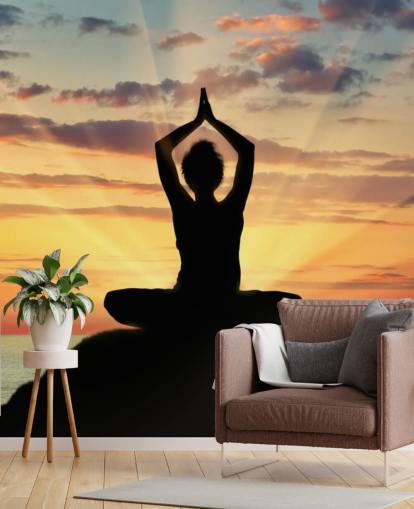 Yoga silhuett Yoga silhuett