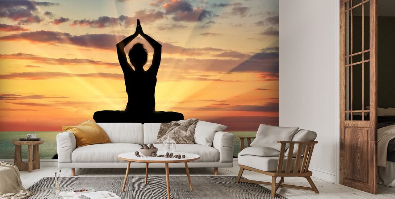 3D Sea Beach Yoga FFA7450 Gym Removable Wallpaper Self - Etsy