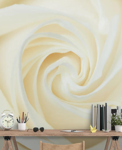 Close-up do White Rose Wall Mural Close-up do White Rose Wall Mural