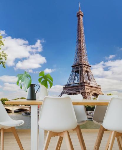 Eiffel Tower & River Seine Wallpaper Eiffel Tower & River Seine Wallpaper
