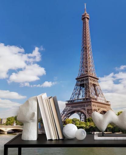Eiffel Tower & River Seine Wallpaper Eiffel Tower & River Seine Wallpaper