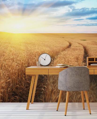Meadow of Wheat Wallpaper Mural Meadow of Wheat Wallpaper Mural