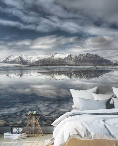 Frosty Lake in Iceland Wallpaper Frosty Lake in Iceland Wallpaper