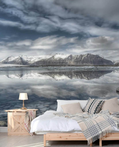 Frosty Lake in Iceland Wallpaper Frosty Lake in Iceland Wallpaper