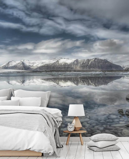 Frosty Lake in Iceland Wallpaper Frosty Lake in Iceland Wallpaper