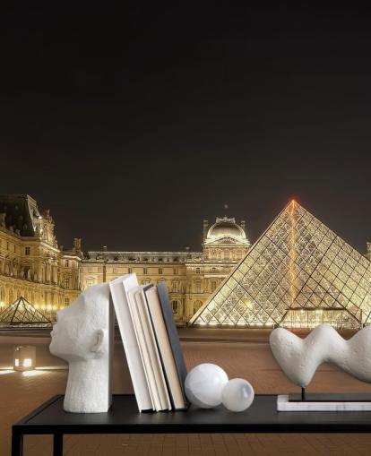 Het Louvre at Night Mural Het Louvre at Night Mural