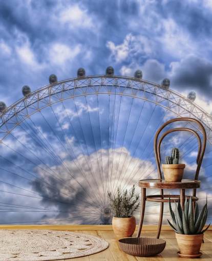 Decorazione murale con la parte superiore del London Eye Decorazione murale con la parte superiore del London Eye